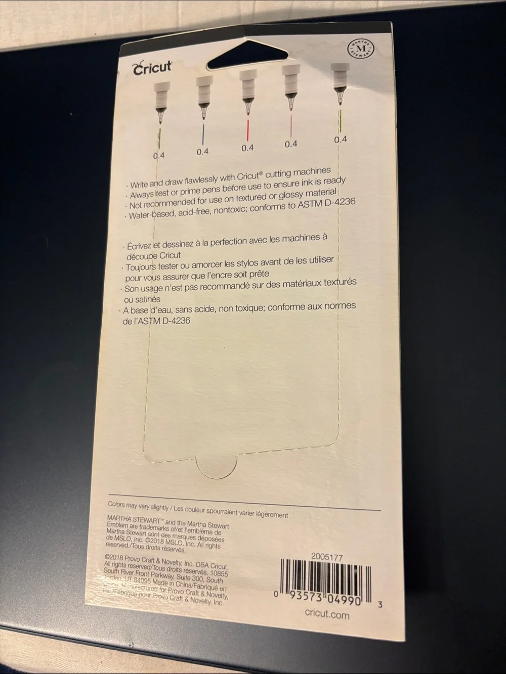 Cricut Martha Stewart Lily Pond 0.4mm Pen Set New Sealed Maker Explore